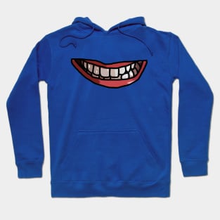 Rose Pink Lips White Teeth Mouth Hoodie